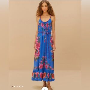 FARM Rio Vibrant Blue Floral Maxi Dress